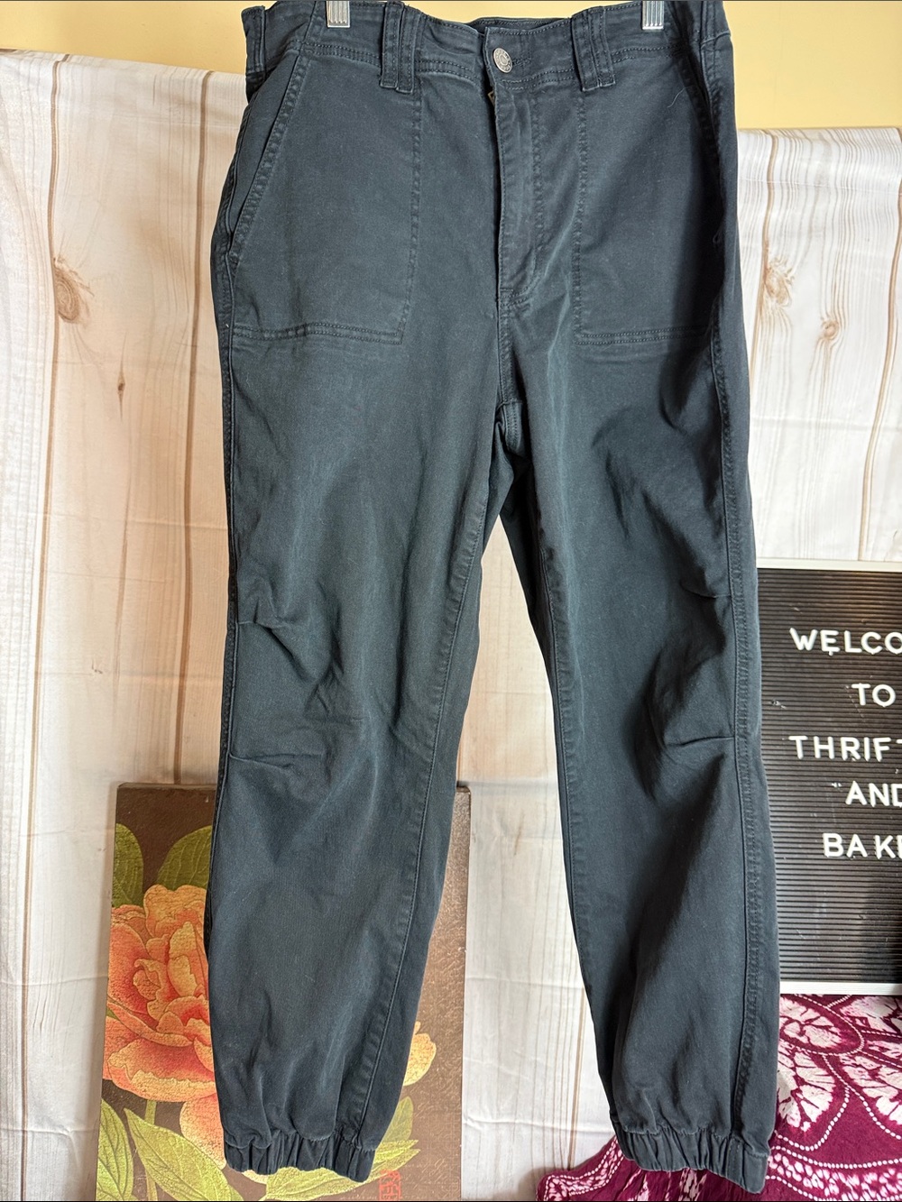 Torrid Women’s Black Utility Jogger Pants with Cuffs Size 10R